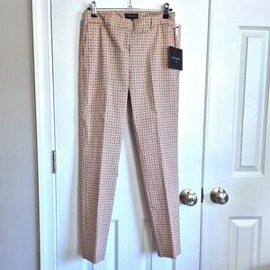 Cynthia Rowley tan printed dress pants women's 4